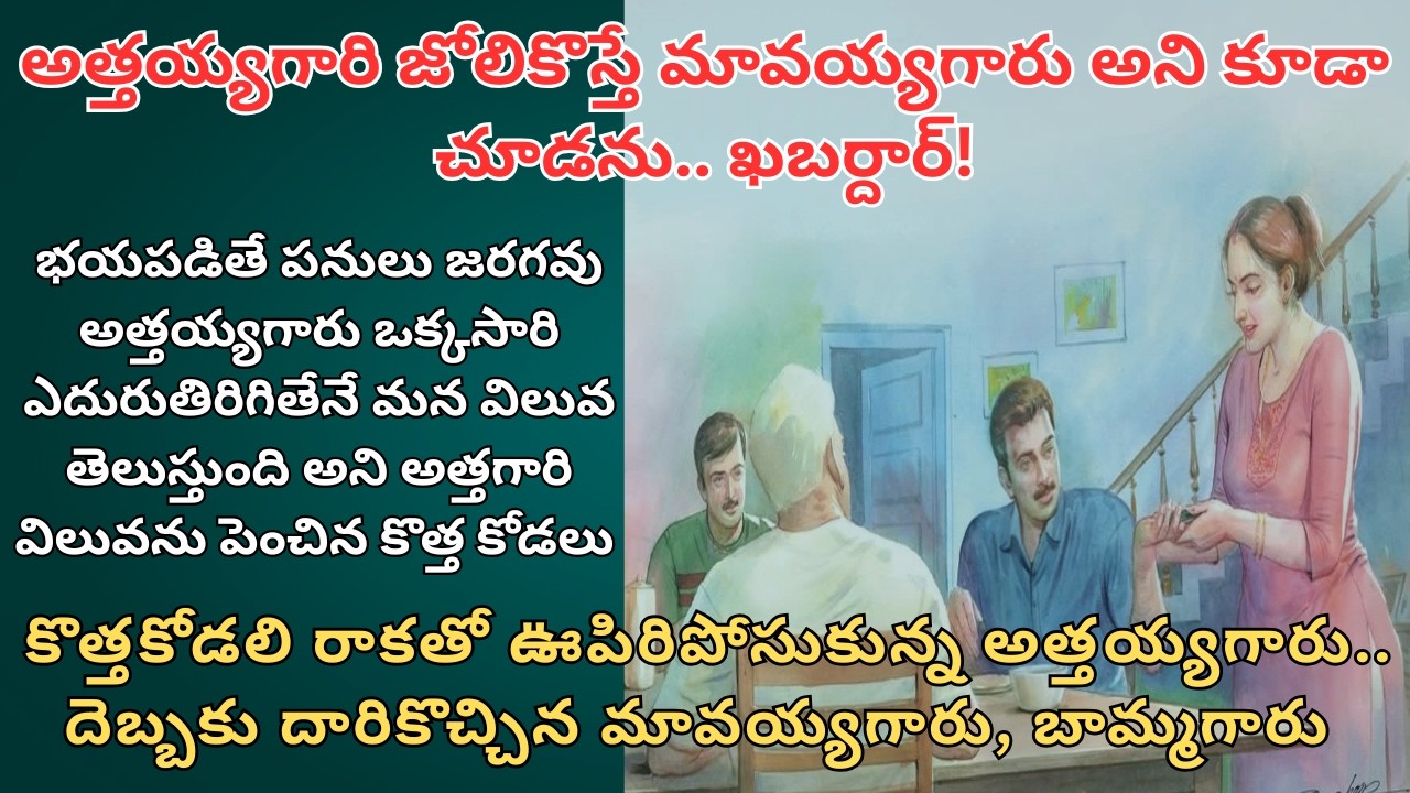 అత్తయ్యగారి జోలికొస్తే మావయ్యగారు అని కూడా చూడను.. ఖబర్దార్! Telugu Kathalu/ Telugu Audio Stories