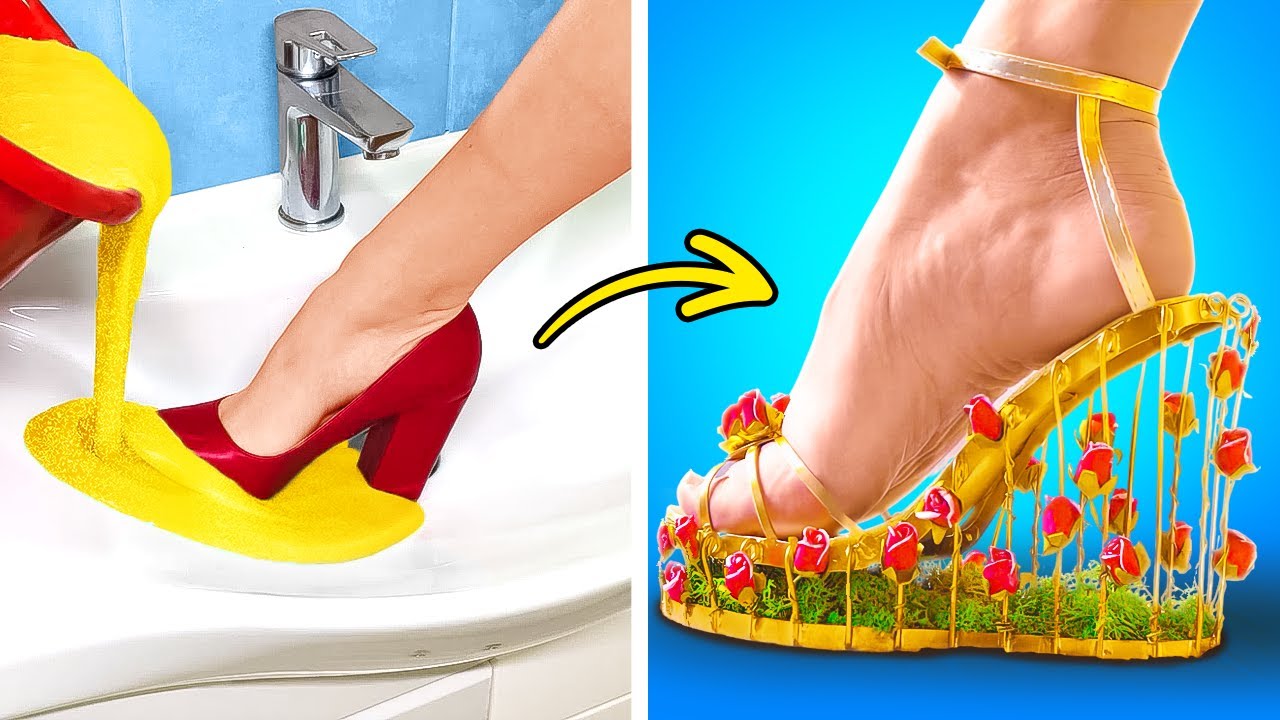TRUCCHI PER LE SCARPE E FAI DA TE PER UN NUOVO LOOK FRESCO! 👠✨ DAL VECCHIO AL NUOVO!