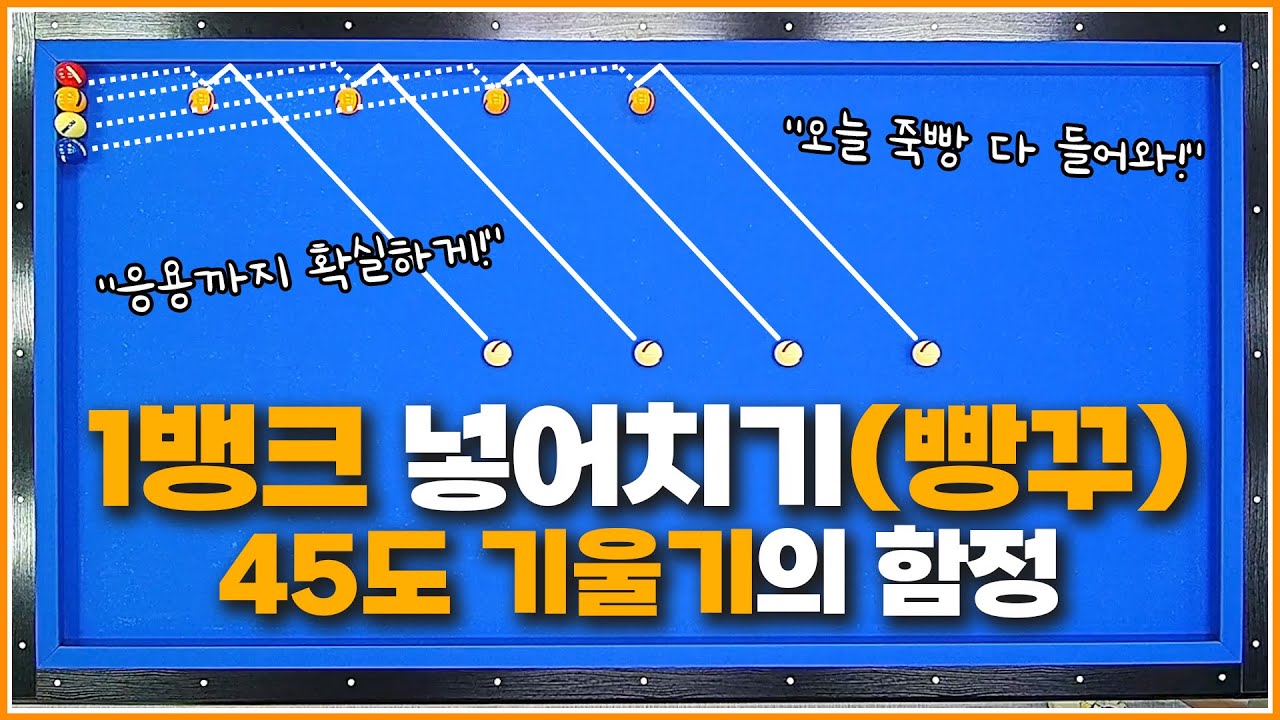1뱅크 넣어치기 빵꾸↗45도의 함정! 완벽하게 마스터 하세요👊
