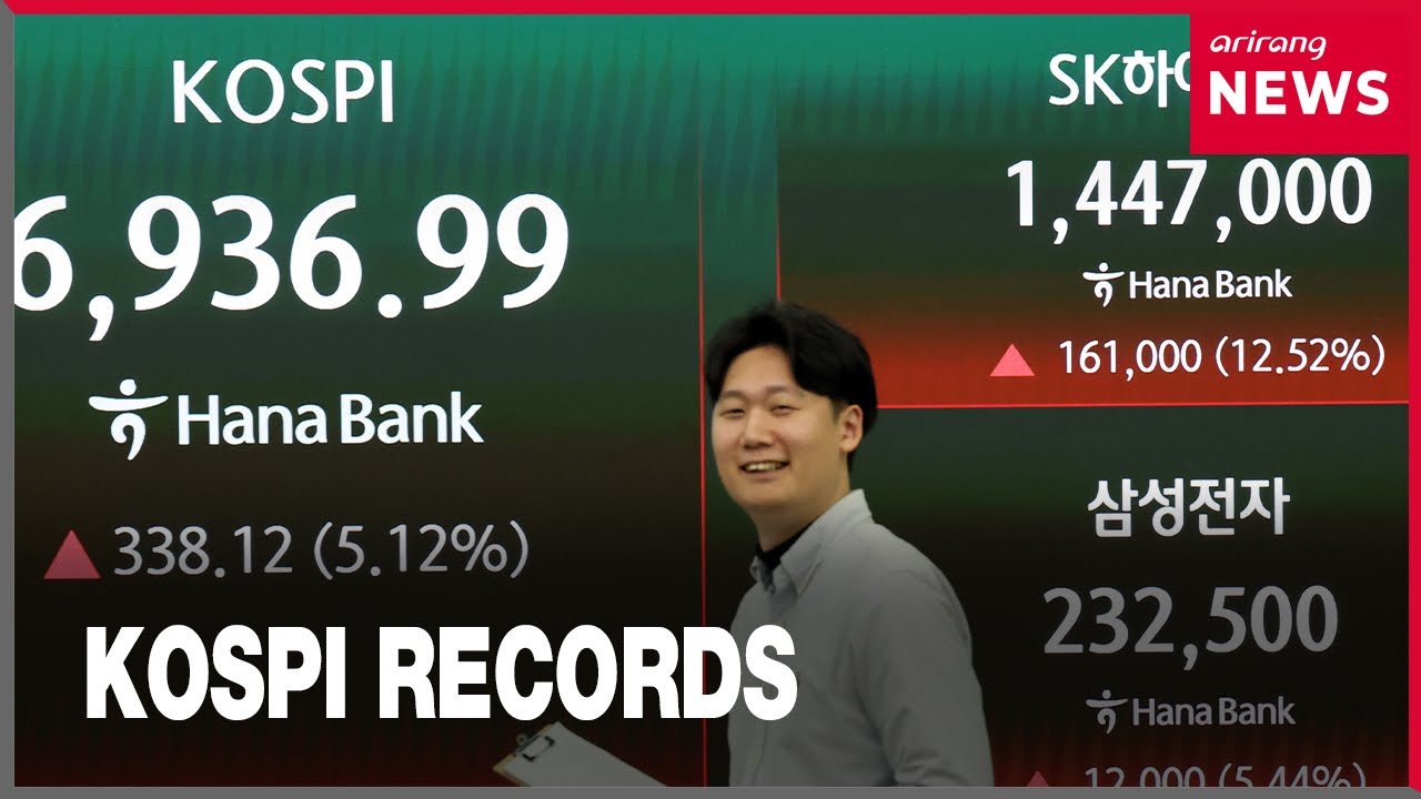 KOSPI hits fresh record close, SK hynix tops 1,000 tril. KRW for first time