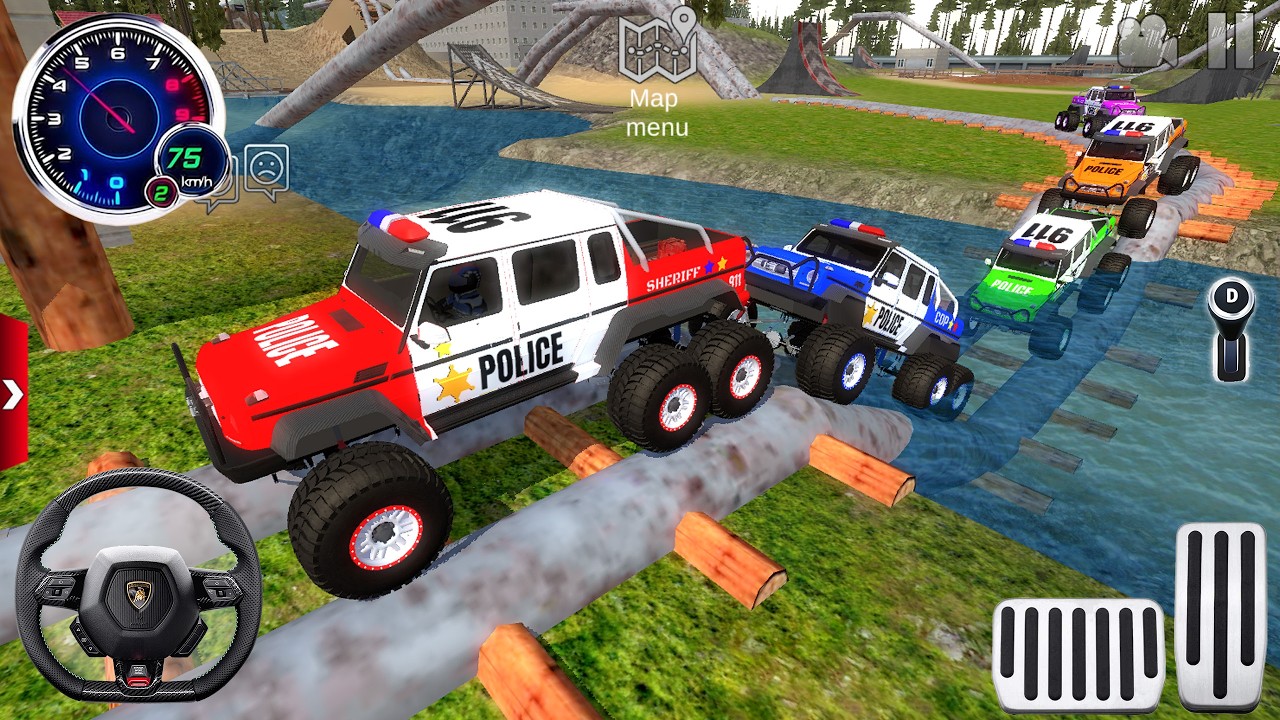 Juegos De Carros - Police Monster Truck Mega Ramp Impossible Driver #1 - Android / IOS Gameplay FHD