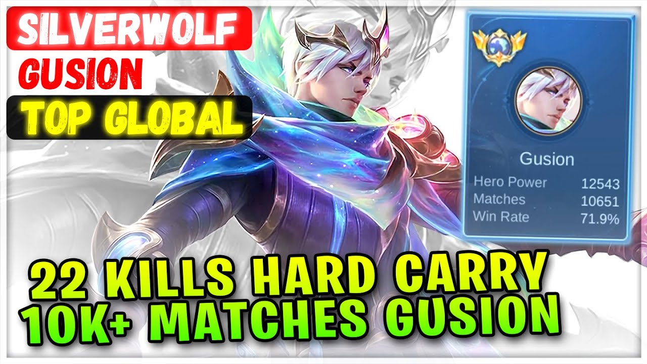22 zab&oacute;jstwa Hard Carry, ponad 10 tys. mecz&oacute;w Gusion [Najlepszy Gusion na świecie] SilverWolf - B...