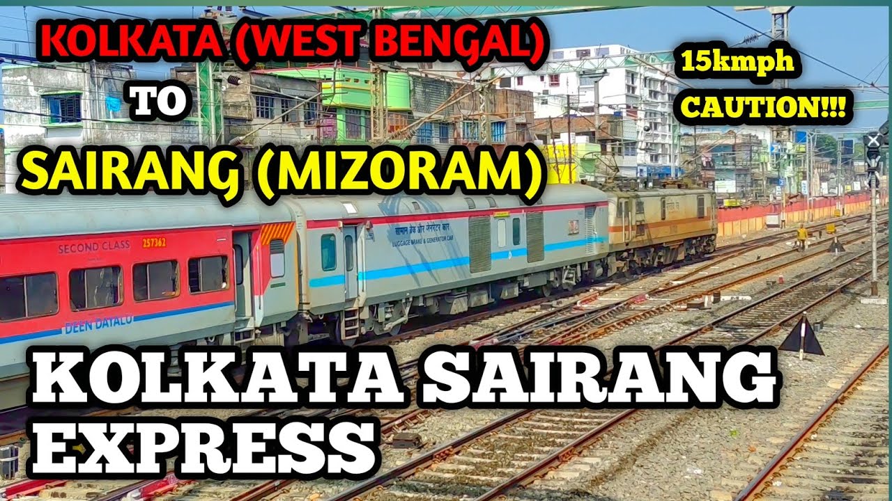 ⚠️ RARE CATCH! Kolkata - Sairang Express CRAWLS Through Ranaghat Junction!