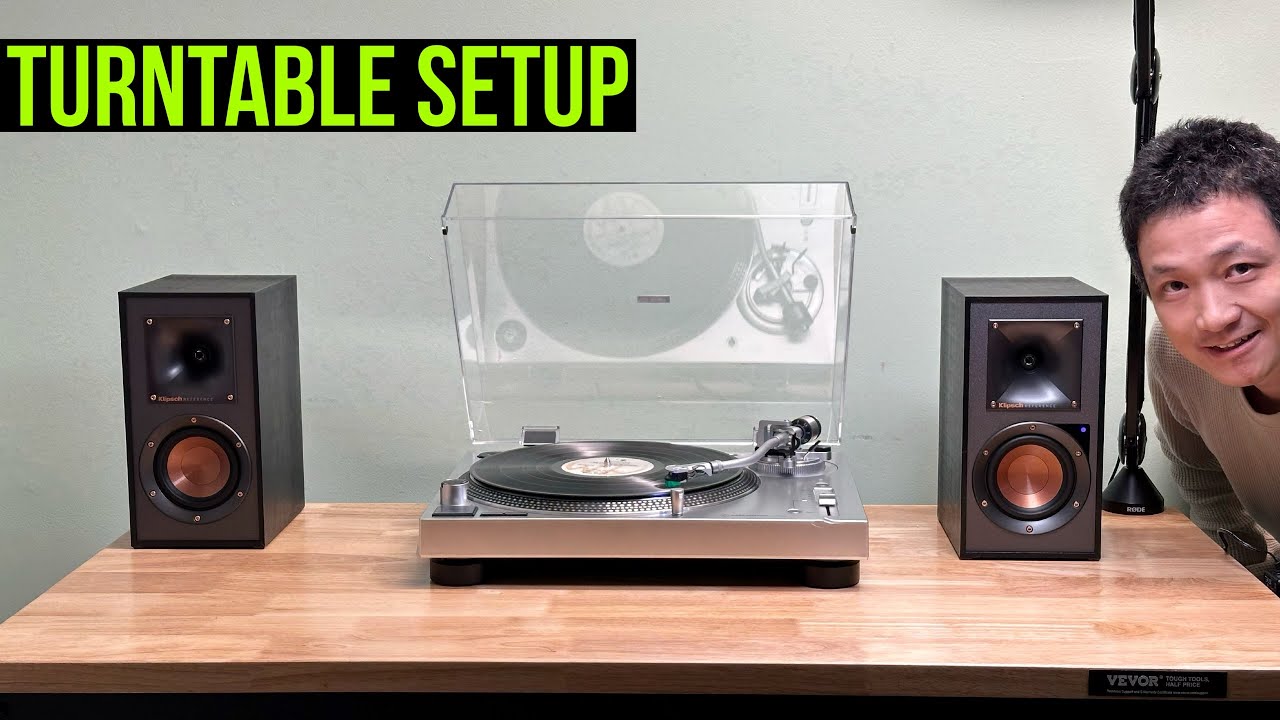 Audio-Technica AT-LP120XUSB Turntable with Klipsch 41PM Active Speakers