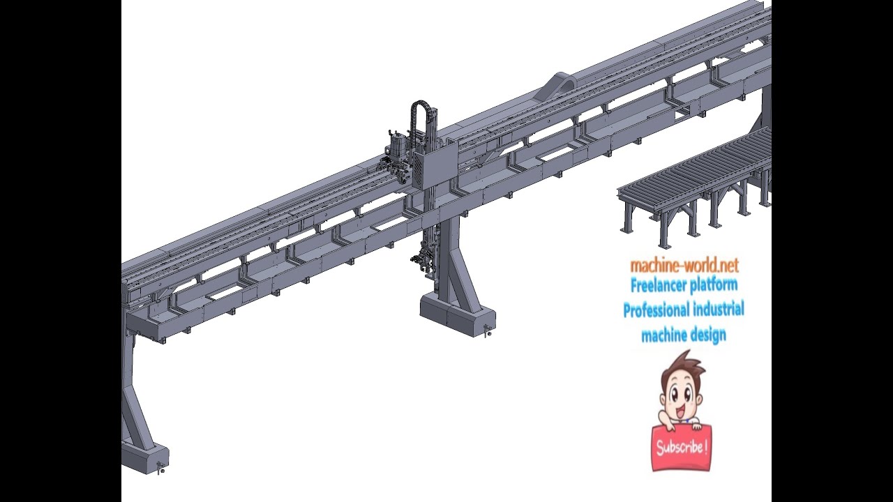 Truss manipulator-industrial 3D model : machine-world.net P852