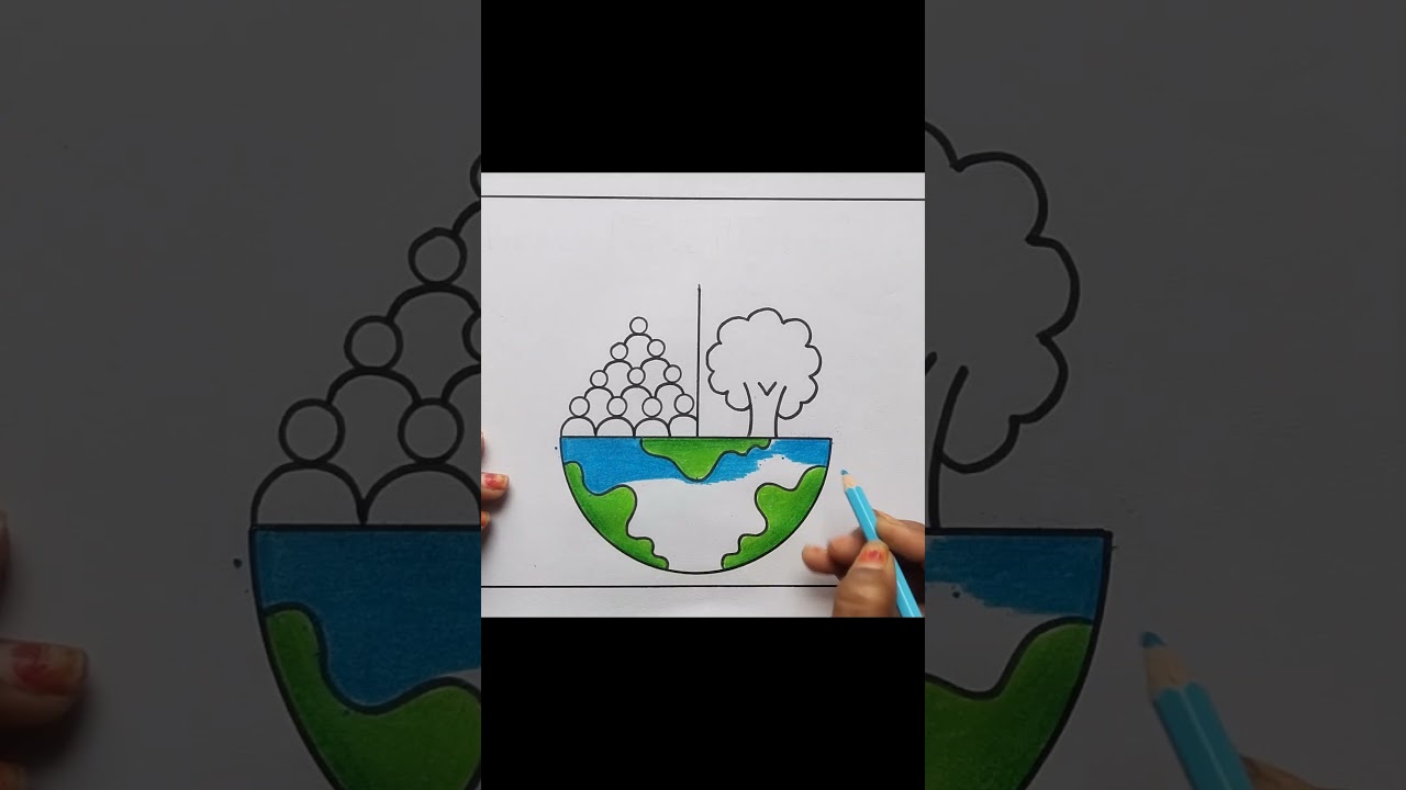 World Population Day Drawing #shorts #viral #drawing #art #stoppopulation