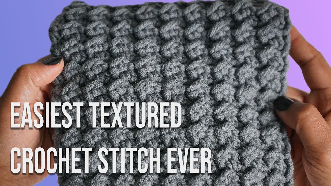 The Easiest Textured Crochet Stitch - Good For Blankets - Even Moss Stitch Crochet Pattern