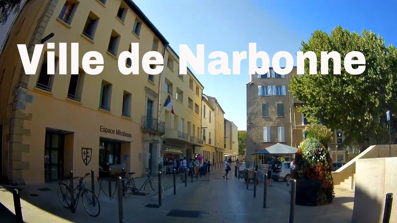 Ville de Narbonne 4K- Driving- French region
