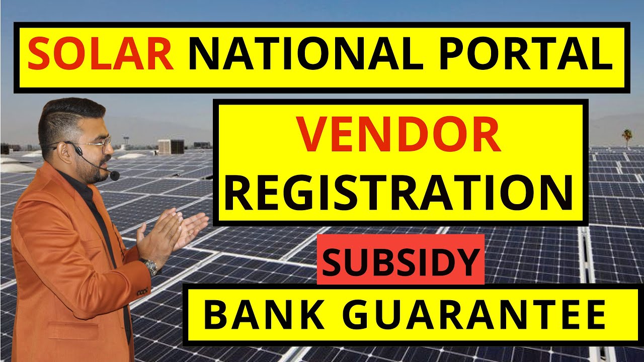 Register as a Solar Vendor on the National Portal Today |Solar Subsidy 2026 | ✅7723828181