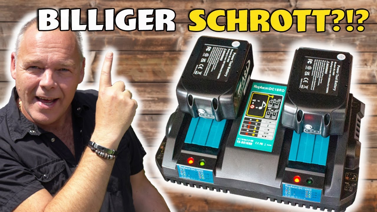 Wie gut sind die billigen Akkus mit Ladgerät? FAKE Makita 18V Akkus mit Doppelladegerät im Test