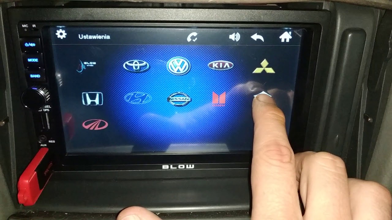 Radio BLOW AVH-9880 zmiana logo pojazdu
