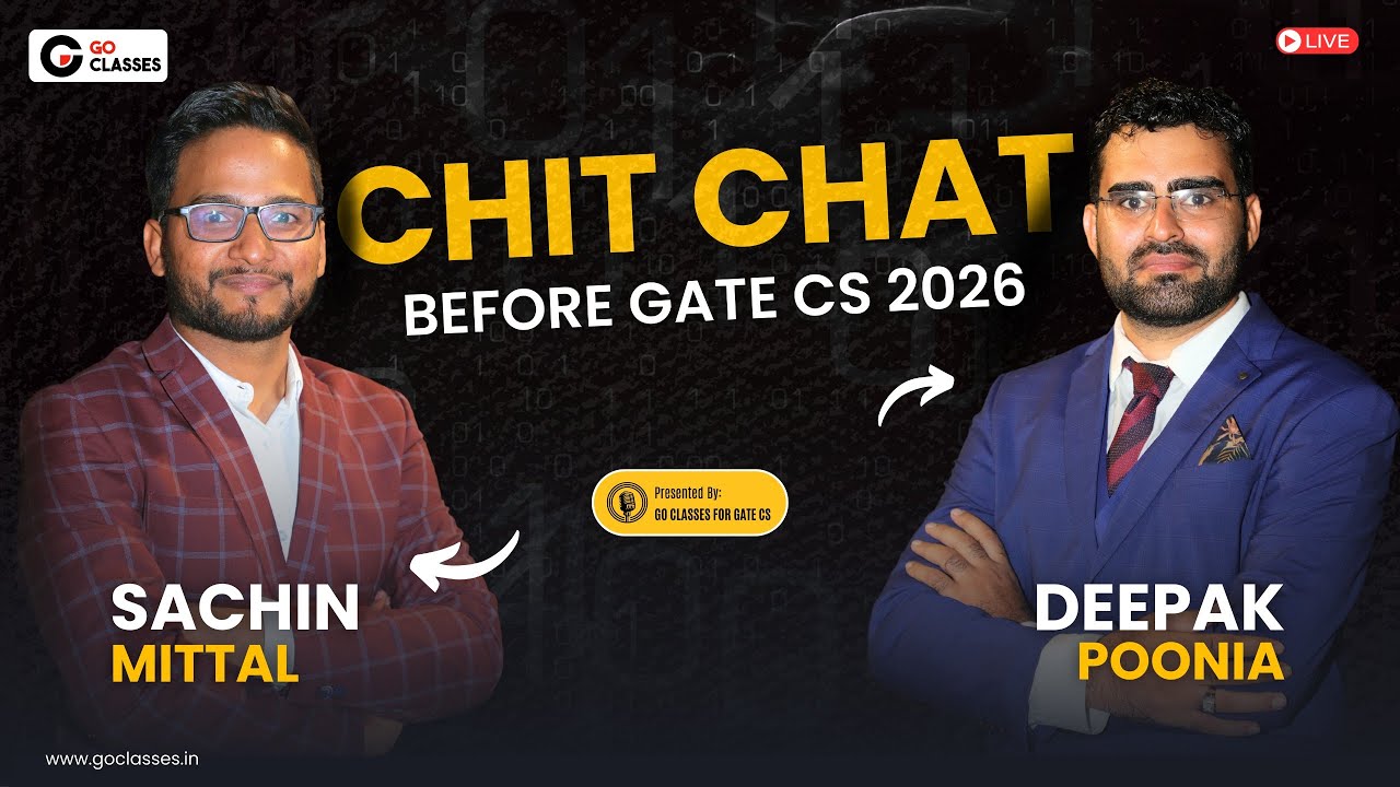 Live Chit-Chat before #GateCSE 2026 Exam | Last Minute Important Tips, Advice from GATE Toppers