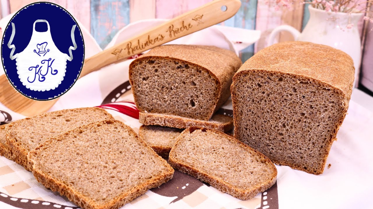 Einfaches Rezept für das Vollkornbrot im Backofen und Airfrayer / mit wenig Hefe