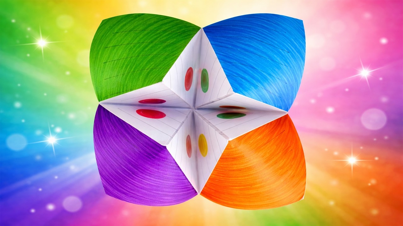 Como Fazer um BRINQUEDO de PAPEL ABRE e FECHA da SORTE