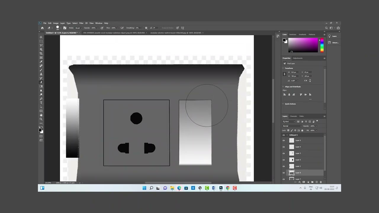 Creating displacement map for an image in Photoshop