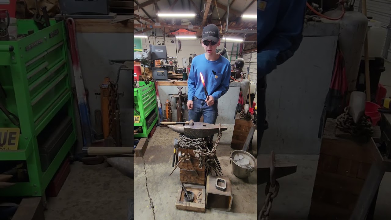 Blacksmithing chain hook!