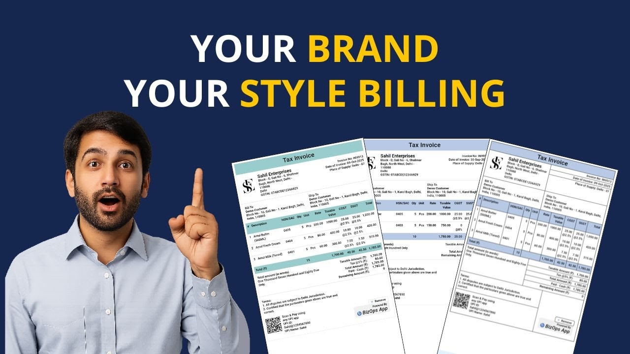 Customized Billing Software | Your Brand, Your Style Billing | English