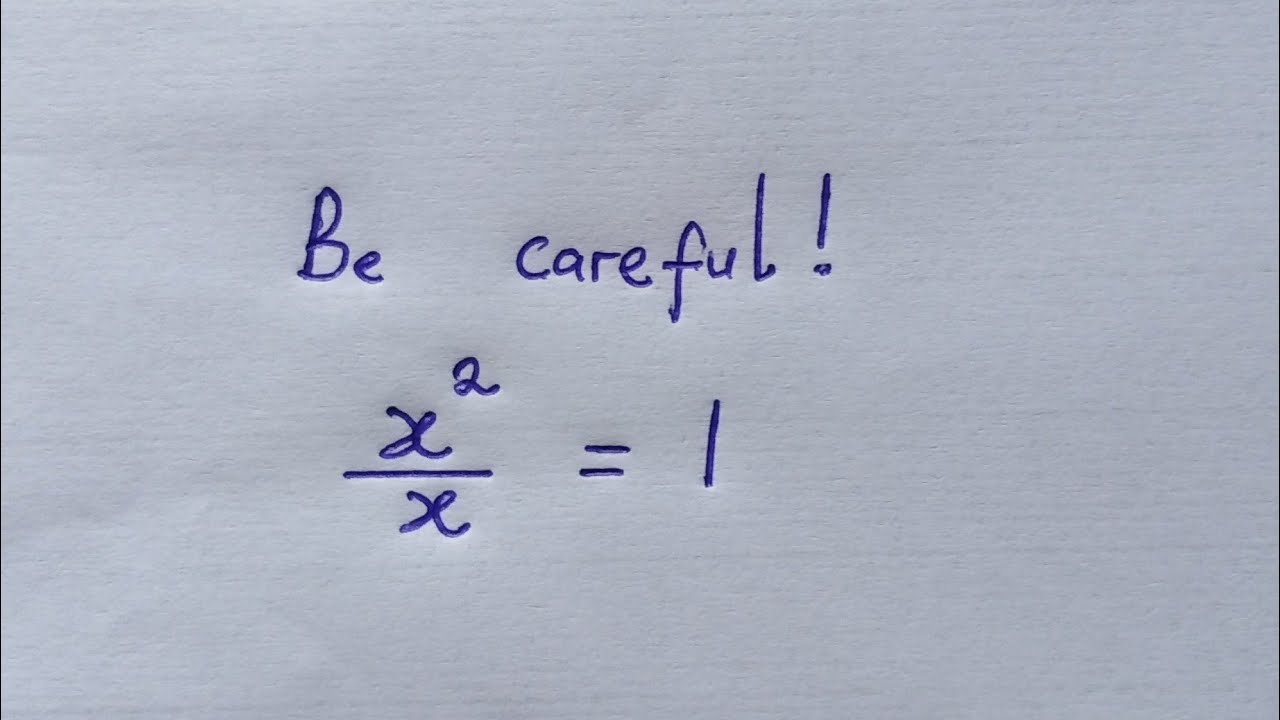 Most people failed this problem | Be careful ! 