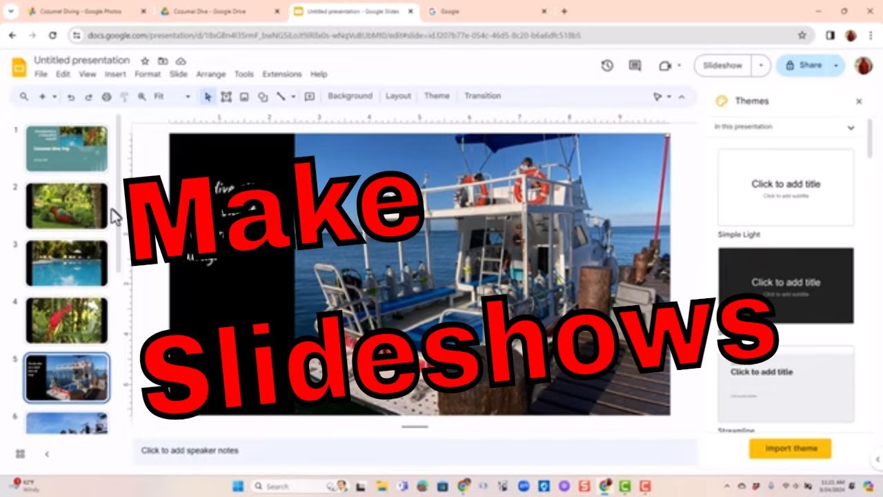 Как создать слайд-шоу с помощью Google Slides и Google Photos