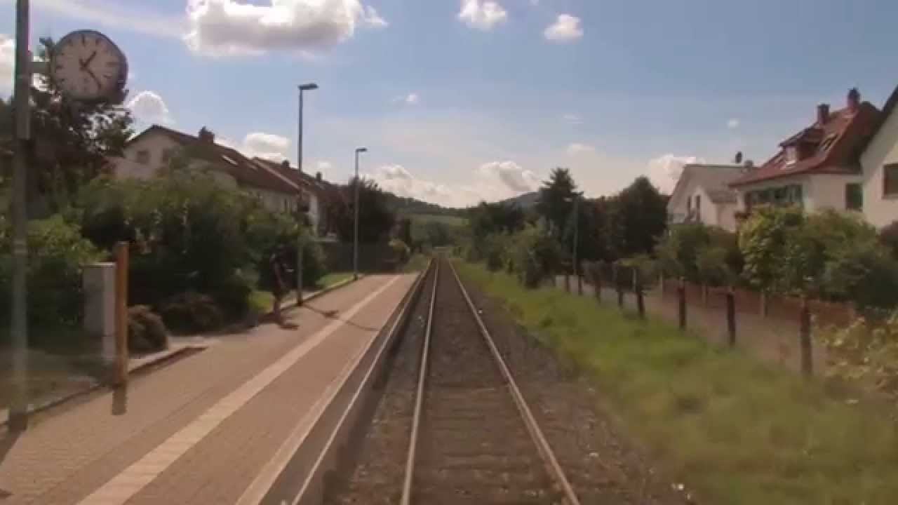 Zugfahrt von Weinheim nach Fürth im Odw.