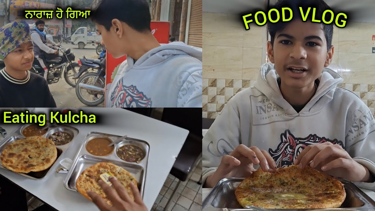 *Food Vlog 🔥* Eating Kulcha with Friend #trendingshorts #minivlog  #foodvlogger #fyppppppppppp 