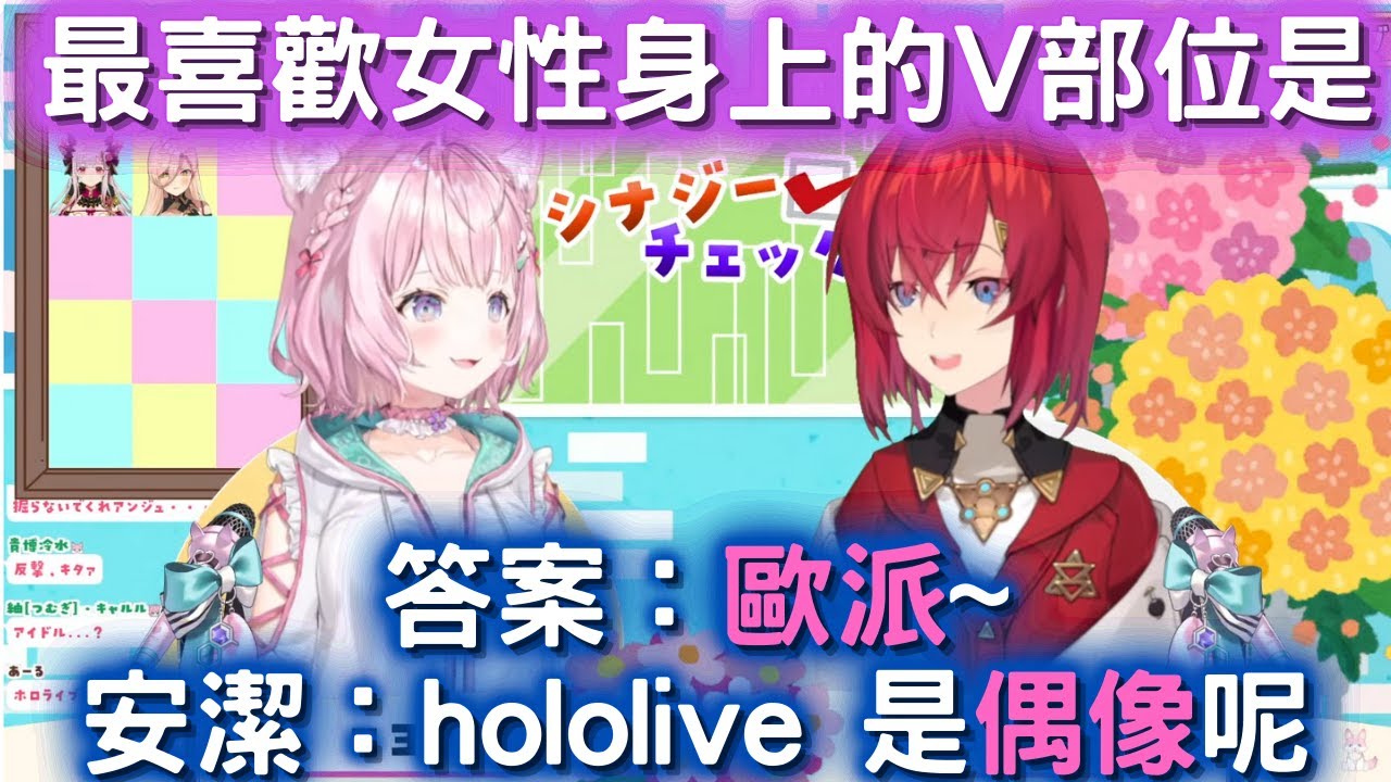 koyo 跟安潔聯動 最喜歡女性 v的部位是 ~ 歐派~  yagoo要進加護病房了【博衣こより/アンジュ/hololive】