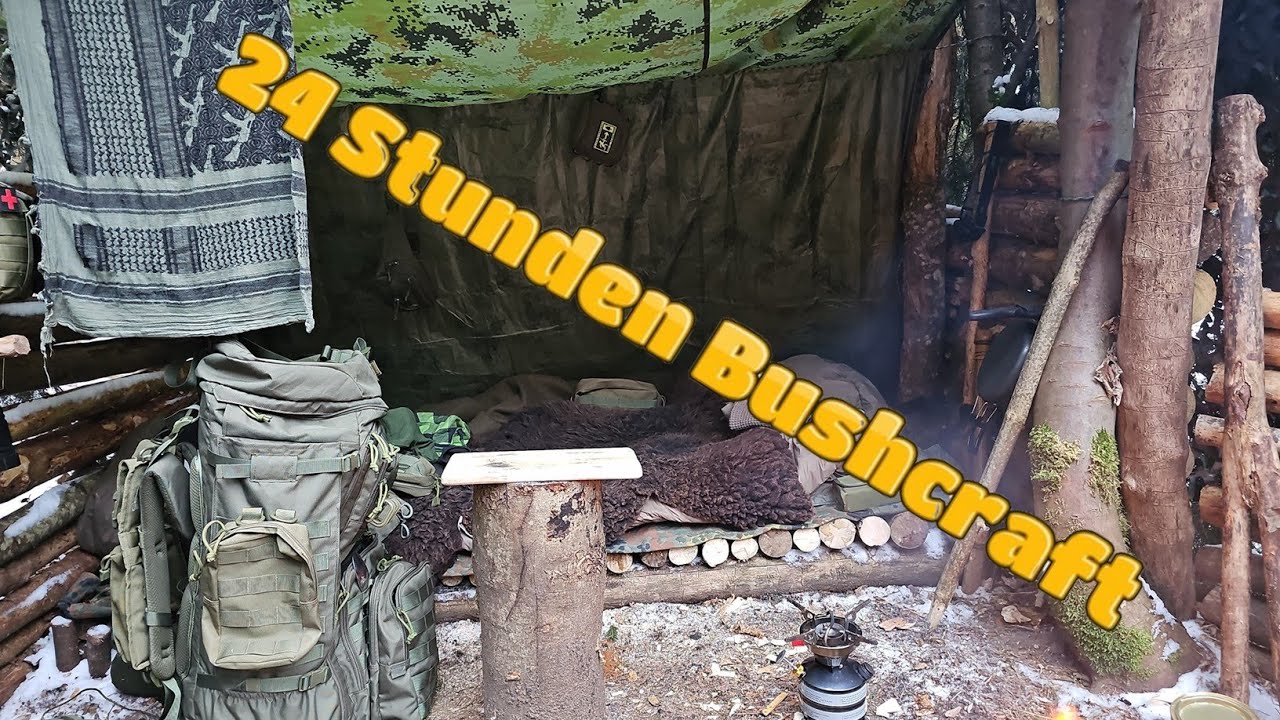 24 Stunden Bushcraft & Militär Nahrung - Mardingtop 75 Liter, Benzinkocher, MRE