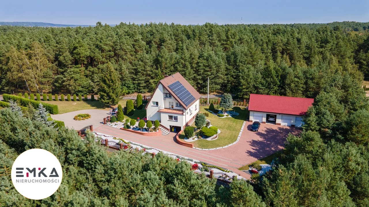 Dom na sprzedaż Dolne Wymiary Piętrowy dom pod lasem Emka Nieruchomości dron
