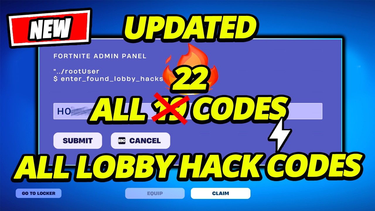 ALL 22 LOBBY HACK CODES (UPDATED) Fortnite Season 4 Admin Panel Codes!! How to GET ALL FREE Sprites!