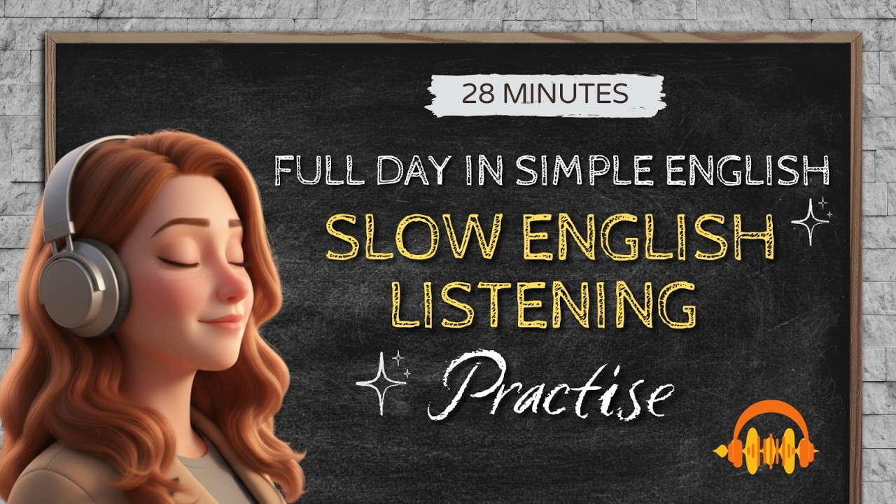 28 Minutes of Slow English Listening Practice | A Full Day in Simple English (ShadowingLesson)
