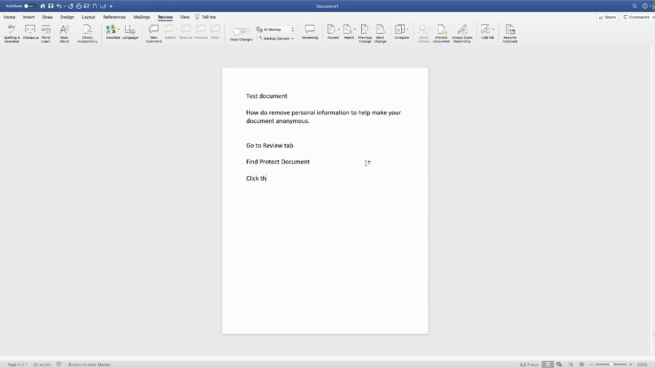 Mac Word -- Document Inspector
