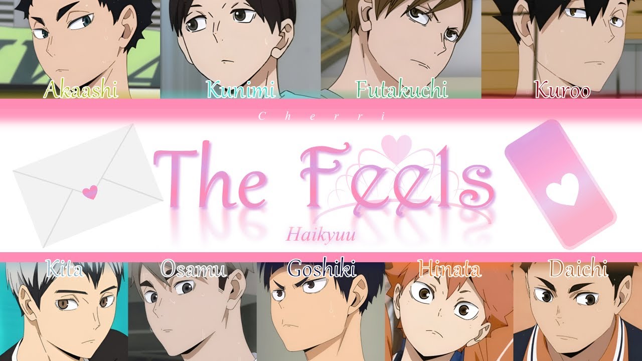 How would Haikyuu sing 'The Feels' (TWICE) (Colour coded lyrics)