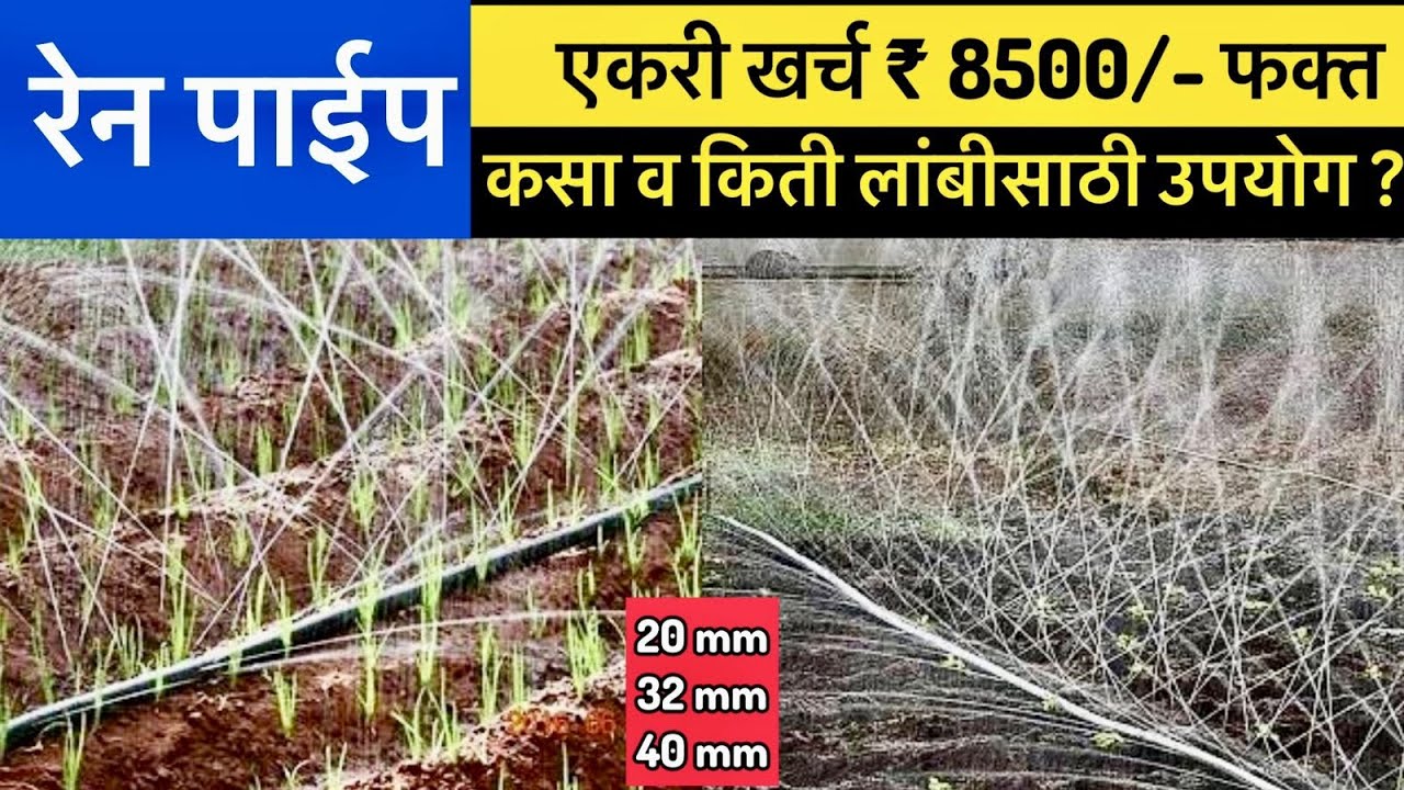 जगातील सर्वात सस्ता स्प्रिंकलर प्रणाली | Heera ren pipe: The world's cheapest sprinkler system