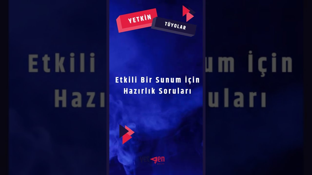 Etkili Bir Sunum İ&ccedil;in Hazırlık Soruları #shorts #YetGen
