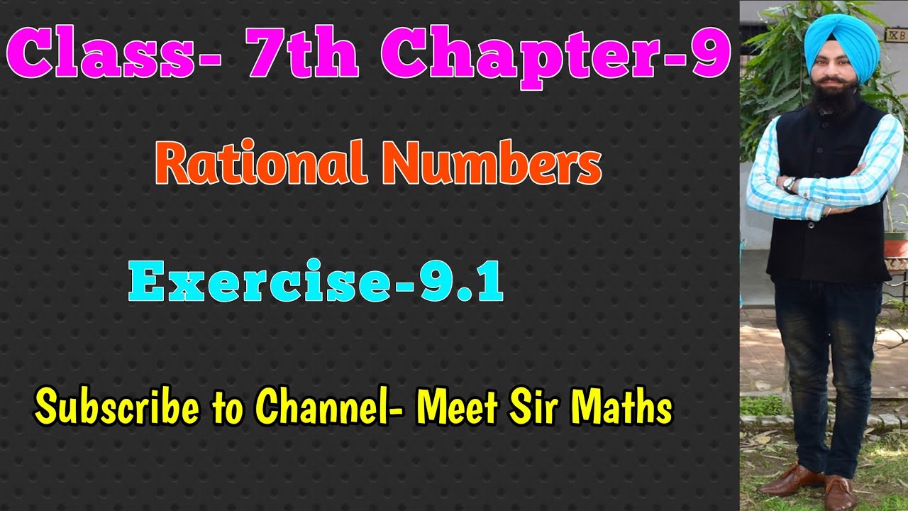 |7th Class| Chapter-9|Rational Numbers|Exercise-9.1|Meet Sir Maths| PSEB| NCERT |CBSE|