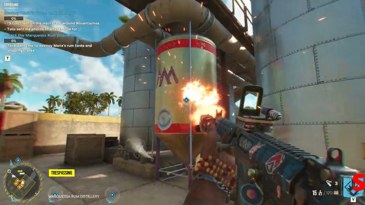 Far Cry 6 Destroy Maria's trucks and billboards  Attack the Marquessa Rum Distillery Mission