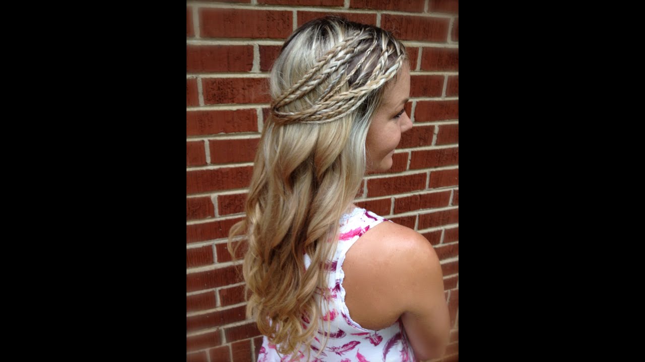 Hippie Braids Half Up & Curls
