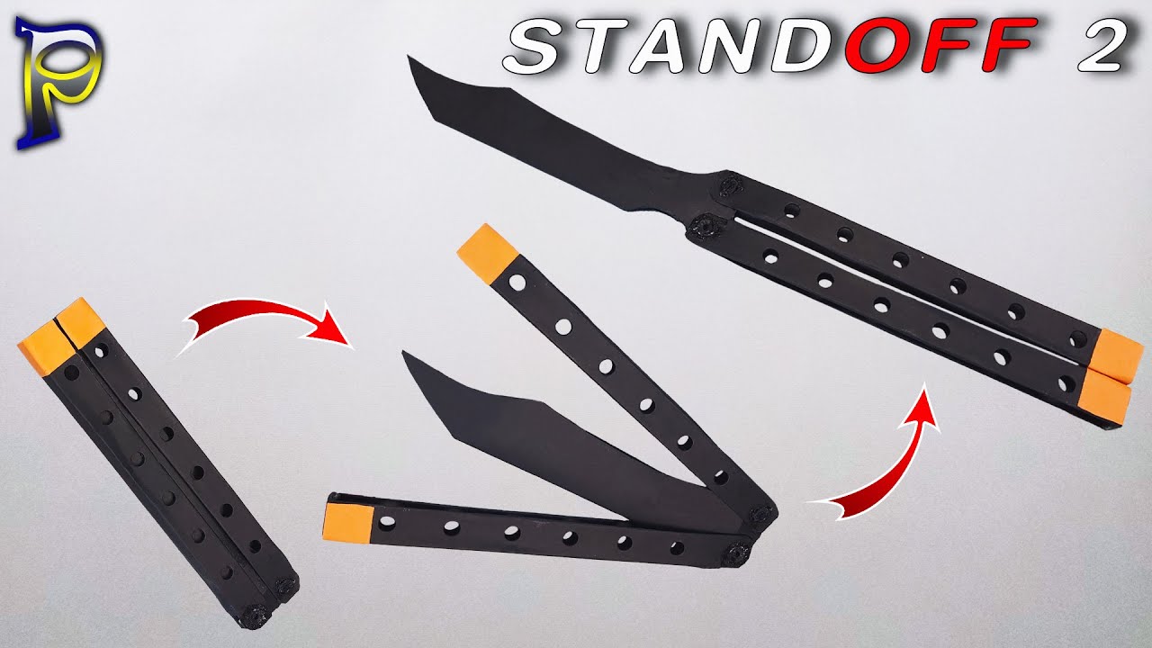 Как сделать из бумаги НОЖ 🗡️ БАБОЧКА STANDOFF 2. Оружие из бумаги своими руками. DIY paper knife
