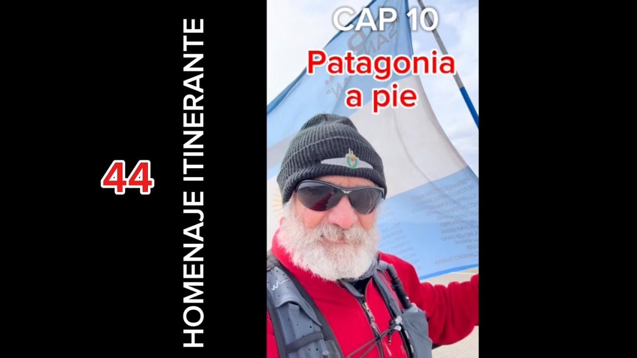 CAP 10 3000 km a pie. Homenaje ARA San Juan- Fitz Roy a Puerto San Julián #arasanjuan #eclipsedesol