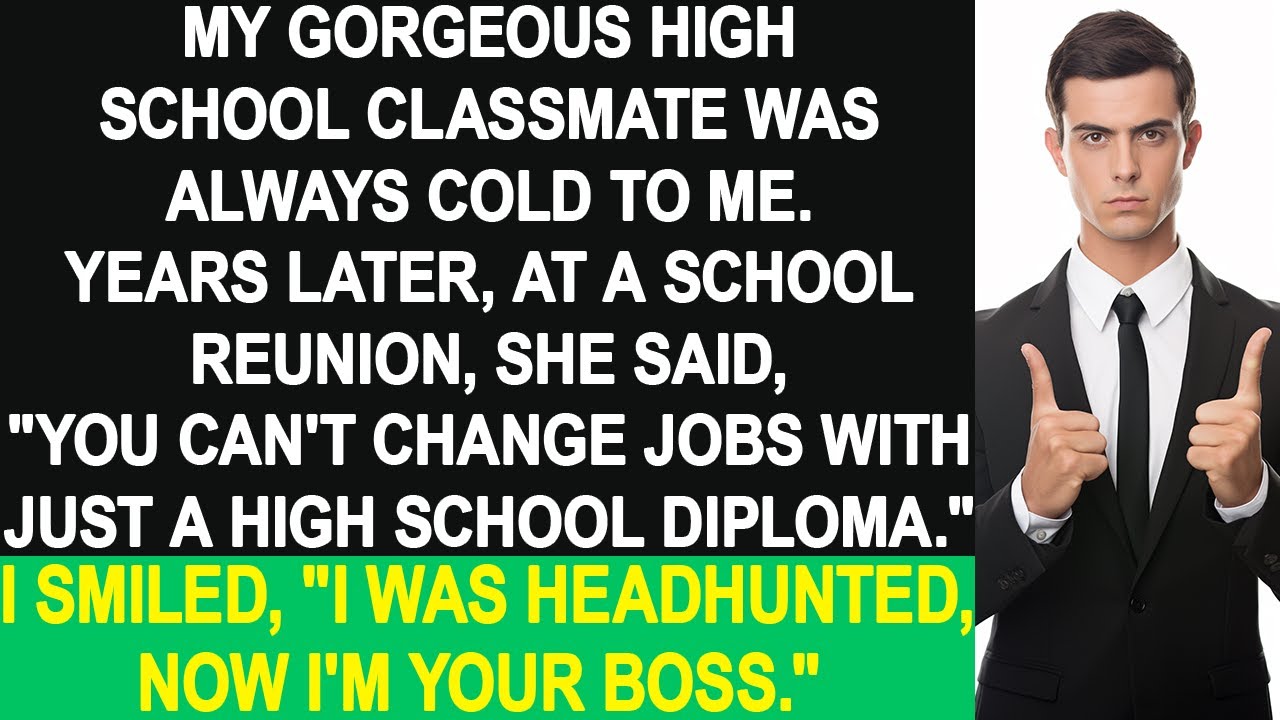 My high school classmate belittled my job prospects at a reunion. I revealed that I was now her...