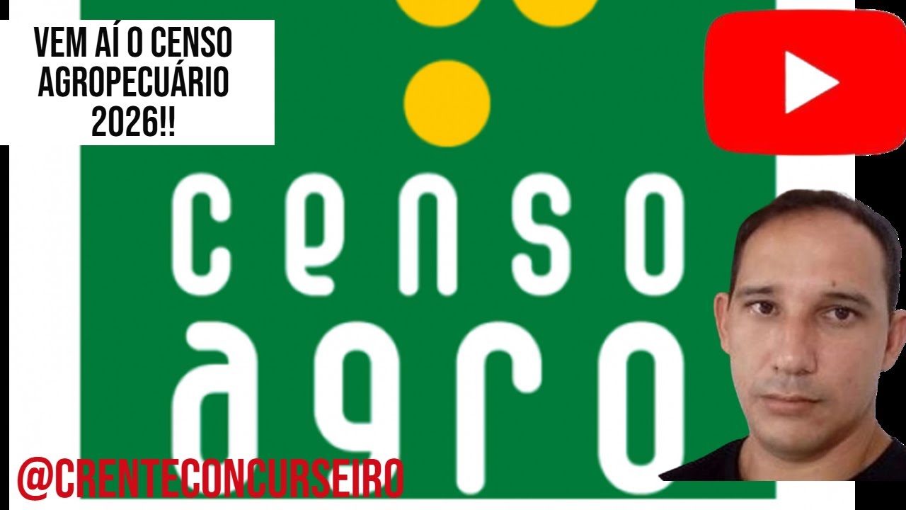 Censo agropecuário 2026 com quase 40 mil vagas, edital em seis meses!!!