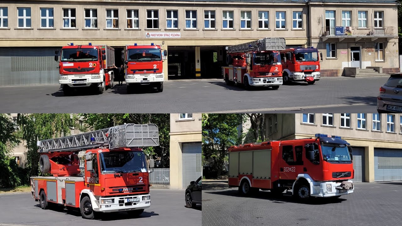 Piątek gospodarczy w JRG 2 Warszawa. Wyjazdy gospodarcze przed koszary+Trąba 302[W]22 GBA-Rt Volvo.