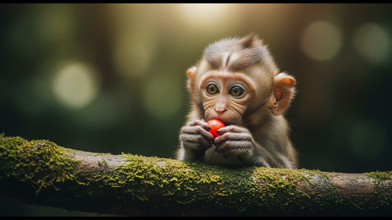 Monkey Baby's First Foraging Adventure
