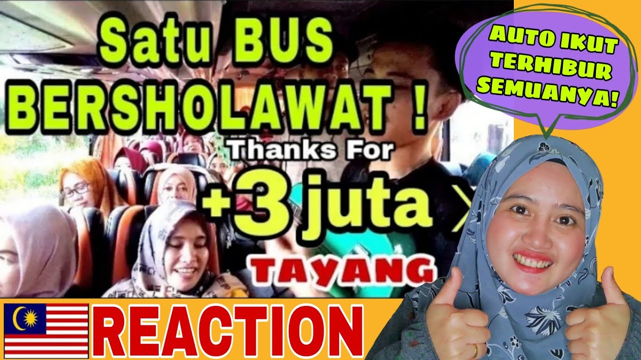 SATU BUS BERSHOLAWAT! IBU - IBU KOMPAK SHOLAWATAN | MALAYSIAN🇲🇾REACTION