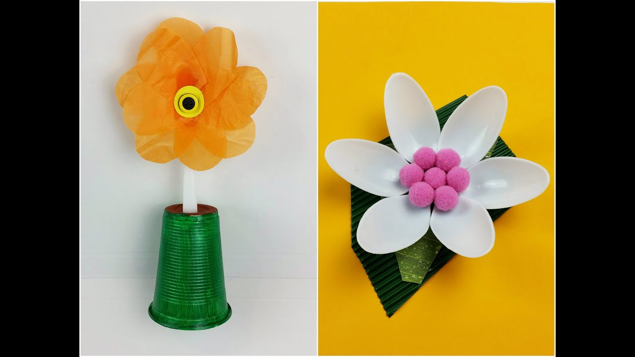 TUTORIAL: FIORI con CUCCHIAINI di PLASTICA (-rIcIcLo-DiY-)