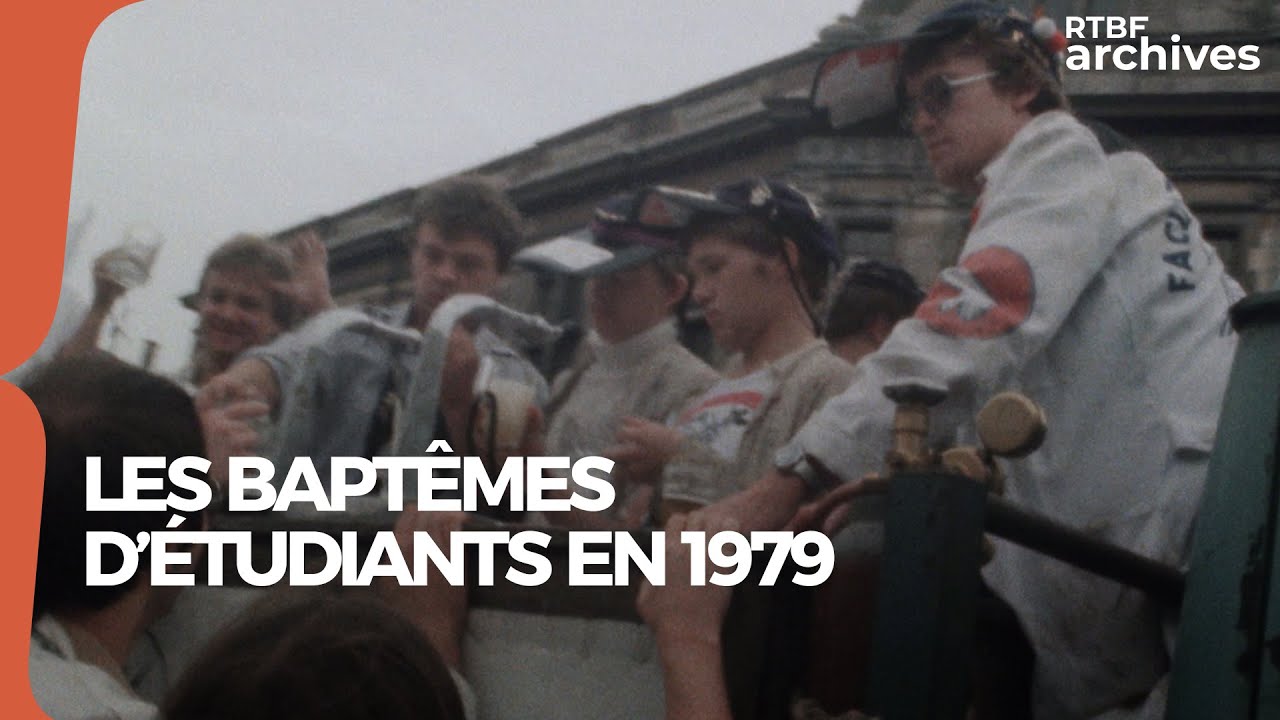 Les baptêmes d'étudiants à Mons en 1979  - RTBF Archives