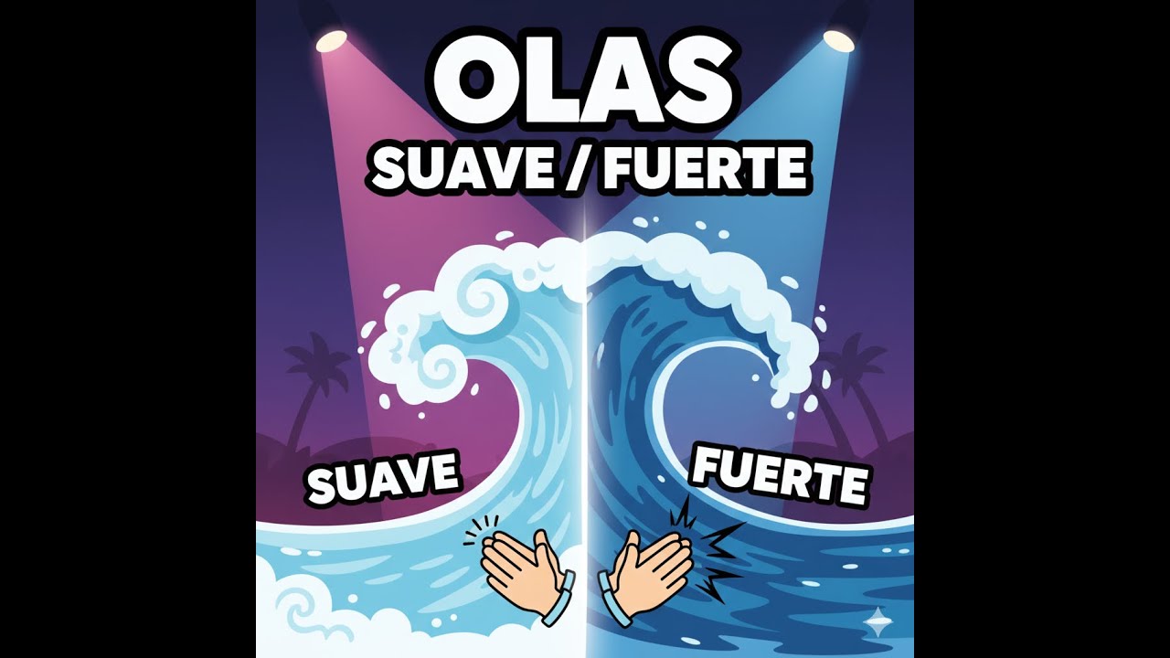 OLAS Suaves vs Fuertes 🌊🖐️🎸 | Control de Fuerza y Ritmo | Niños 3–8