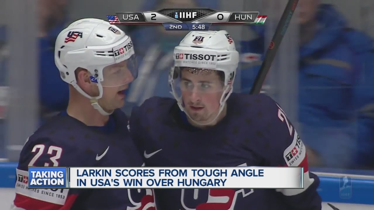 Dylan Larkin scores crazy goal for USA in World Championships