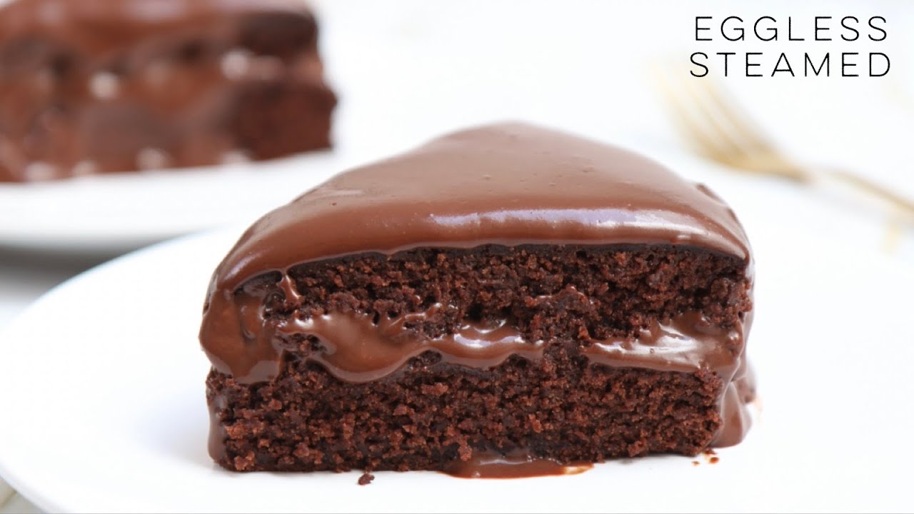Moist chocolate banana cake | steamed / no oven / no egg