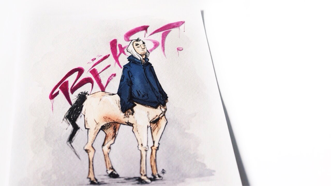 Beast · Gouache Speed-Painting · SemiSkimmedMin